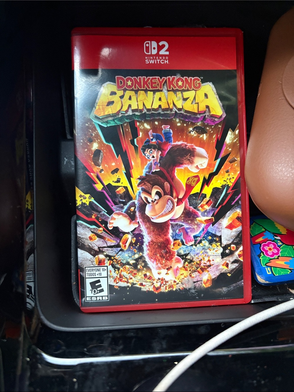 Nintendo Donkey Kong Bananza switch2- Red Case with Colorful Cover Art